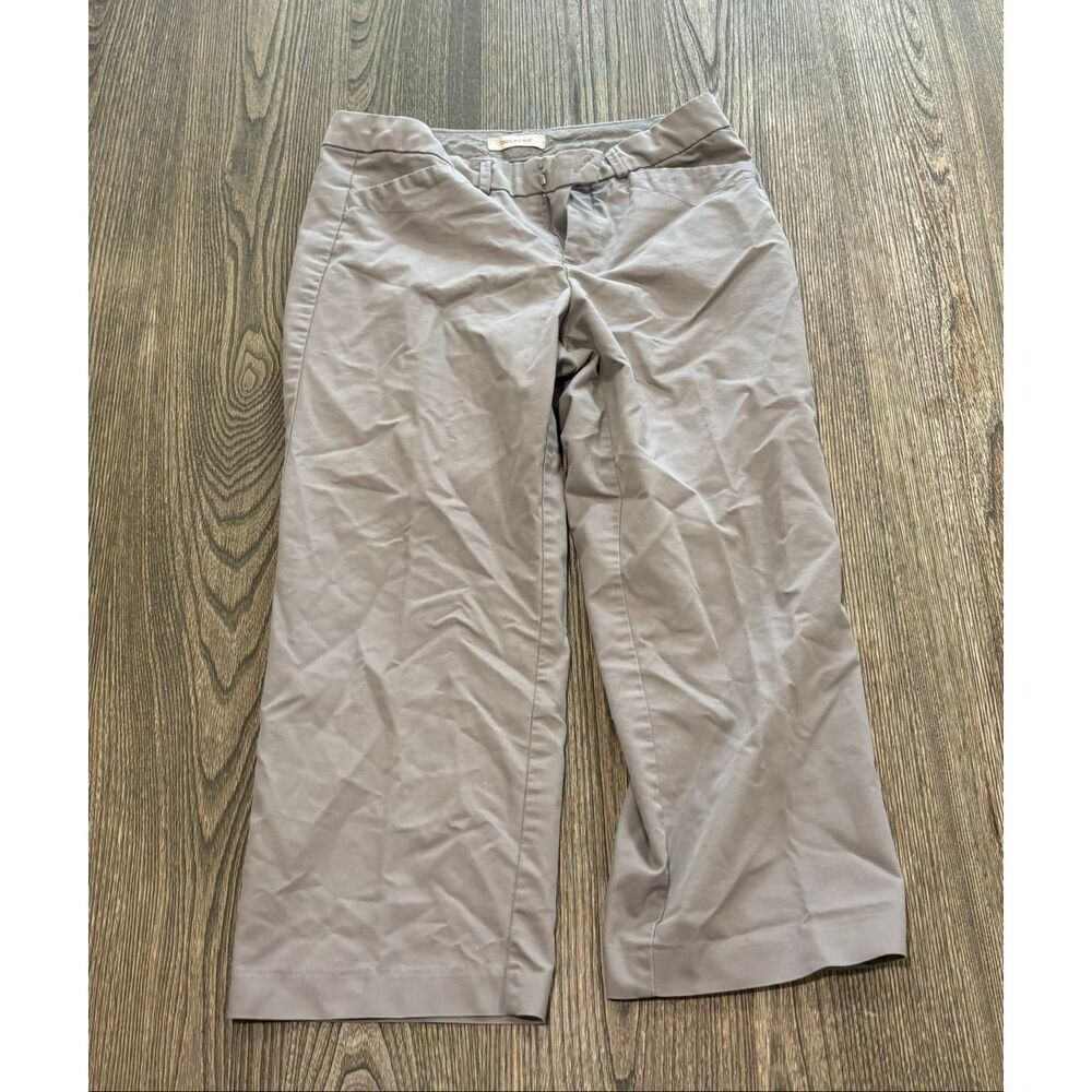 Dockers Womens Khaki Chino Pants Mid-Rise Wide Leg Cotton Blend Gray Size 4